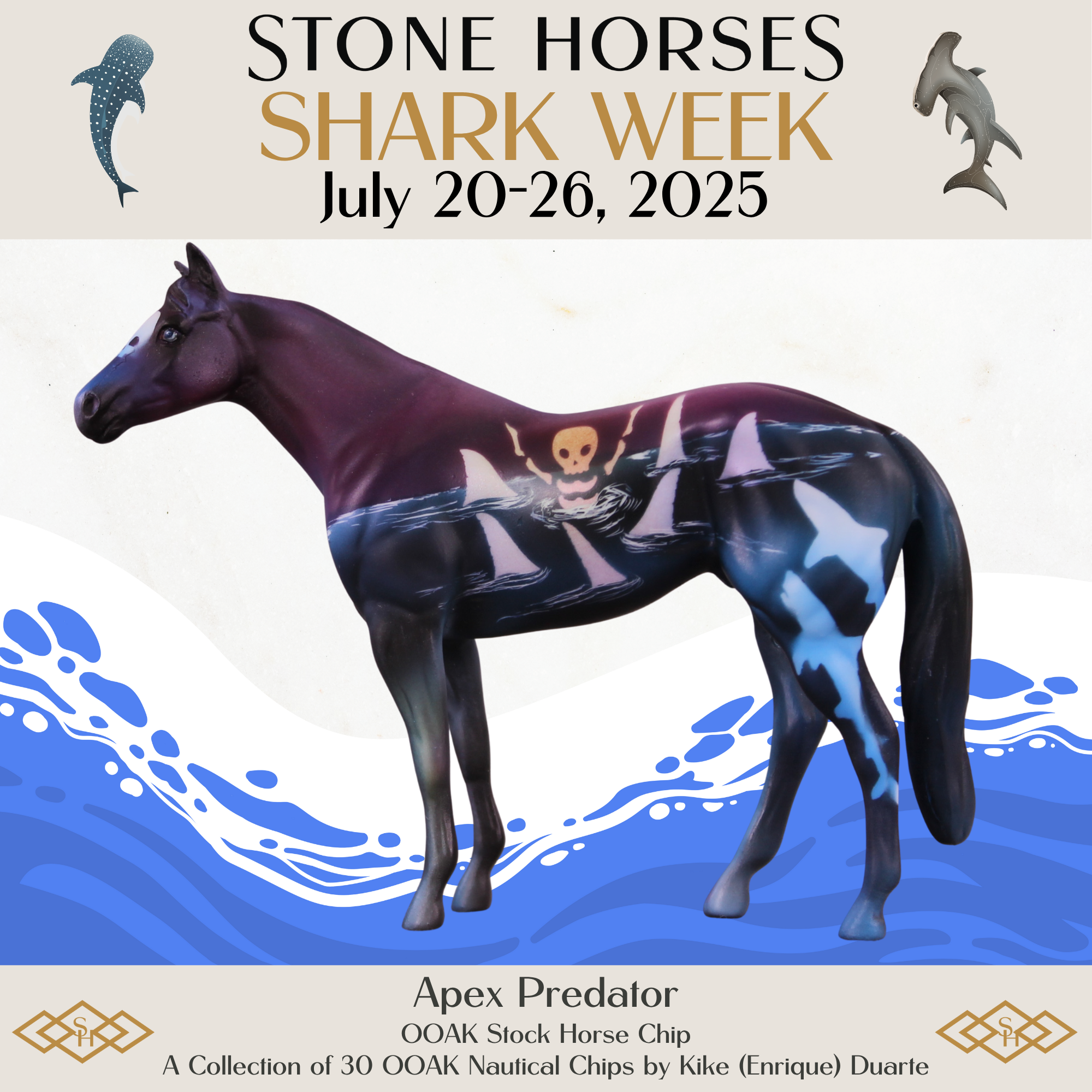 Apex Predator OOAK Stock Horse Chip by Kike Duarte SCD25