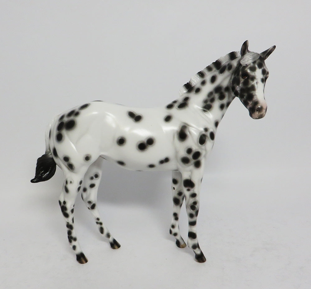 KENNER-OOAK BLACK LEOPARD WEANLING MODEL HORSE BY SHERYL LEISURE 12-19-17
