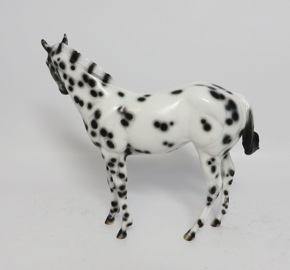 KENNER-OOAK BLACK LEOPARD WEANLING MODEL HORSE BY SHERYL LEISURE 12-19-17