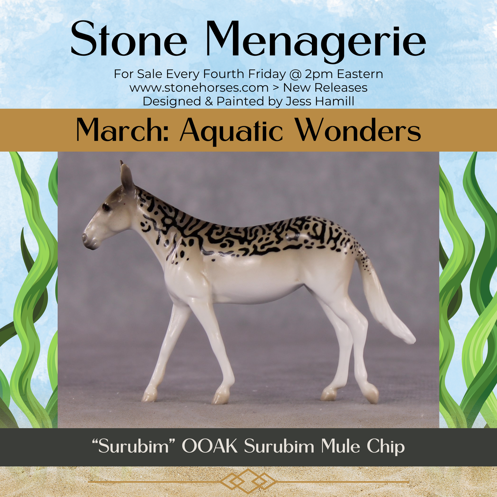 "Surubim" OOAK Glossy Surubim Fish Inspired Mule Chip by Jess Hamill