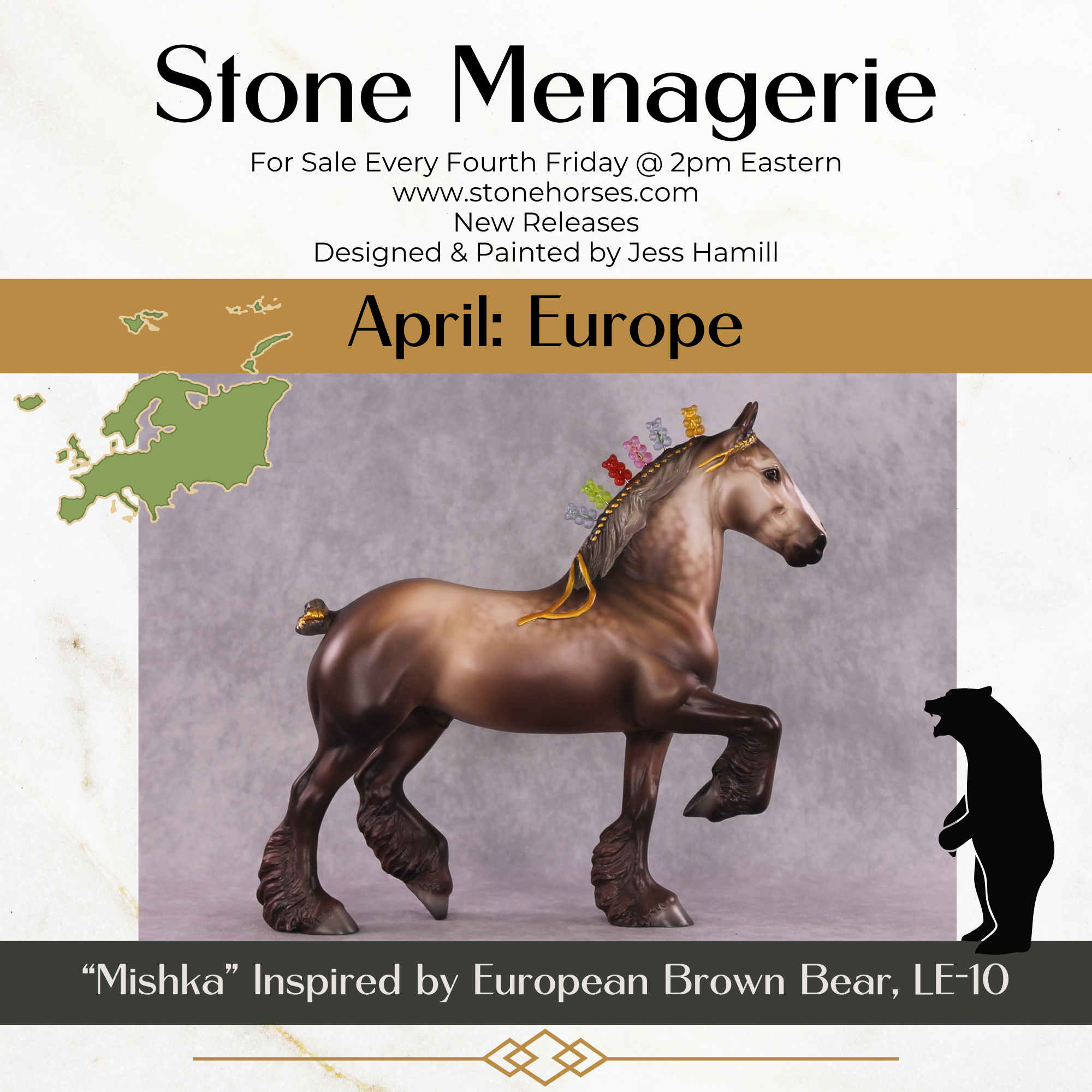 "Mishka" LE-10 Trotting Drafter By Jess Hamill - Menagerie Series