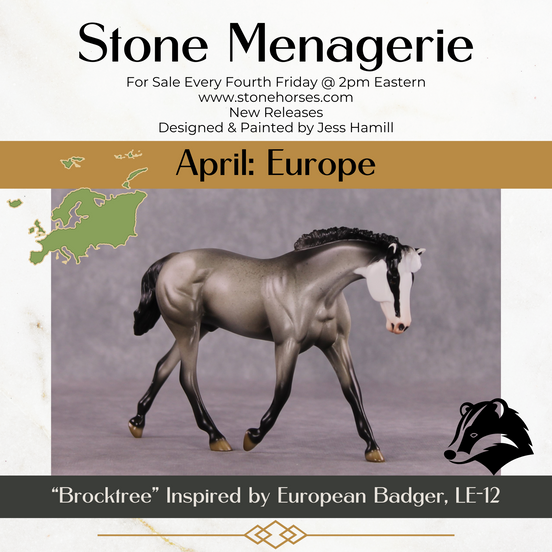 "Brocktree" LE-4 FCM Pebble Warmblood by Jess Hamill - Menagerie Series