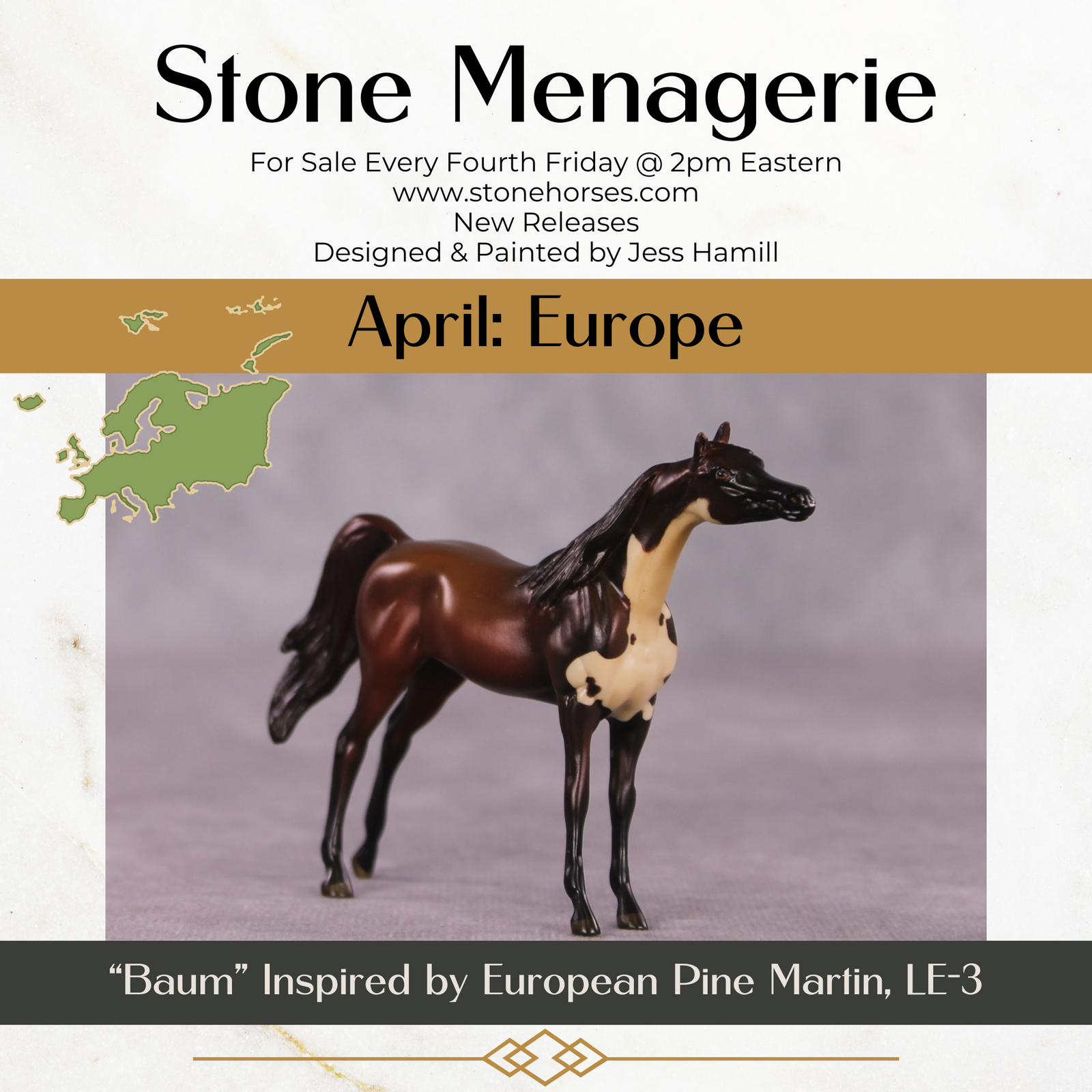 "Baum" LE-3 Arabian Chip by Jess Hamill - Menagerie Series