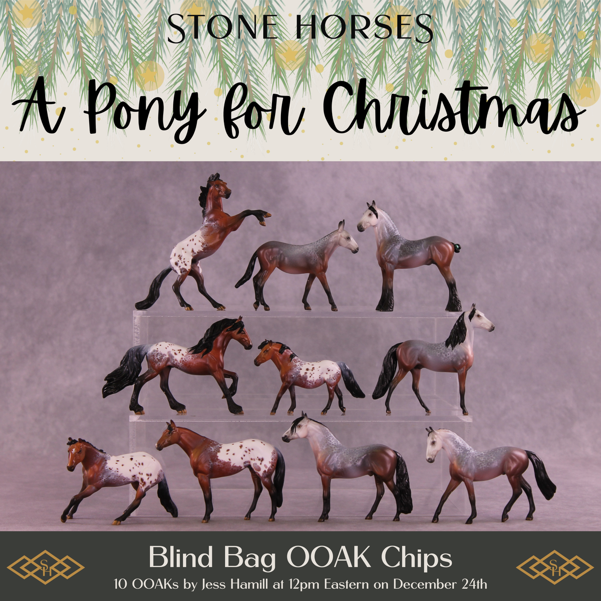 A Pony for Christmas! OOAK Realistic Chip Blind Bag by Jess Hamill SCD25