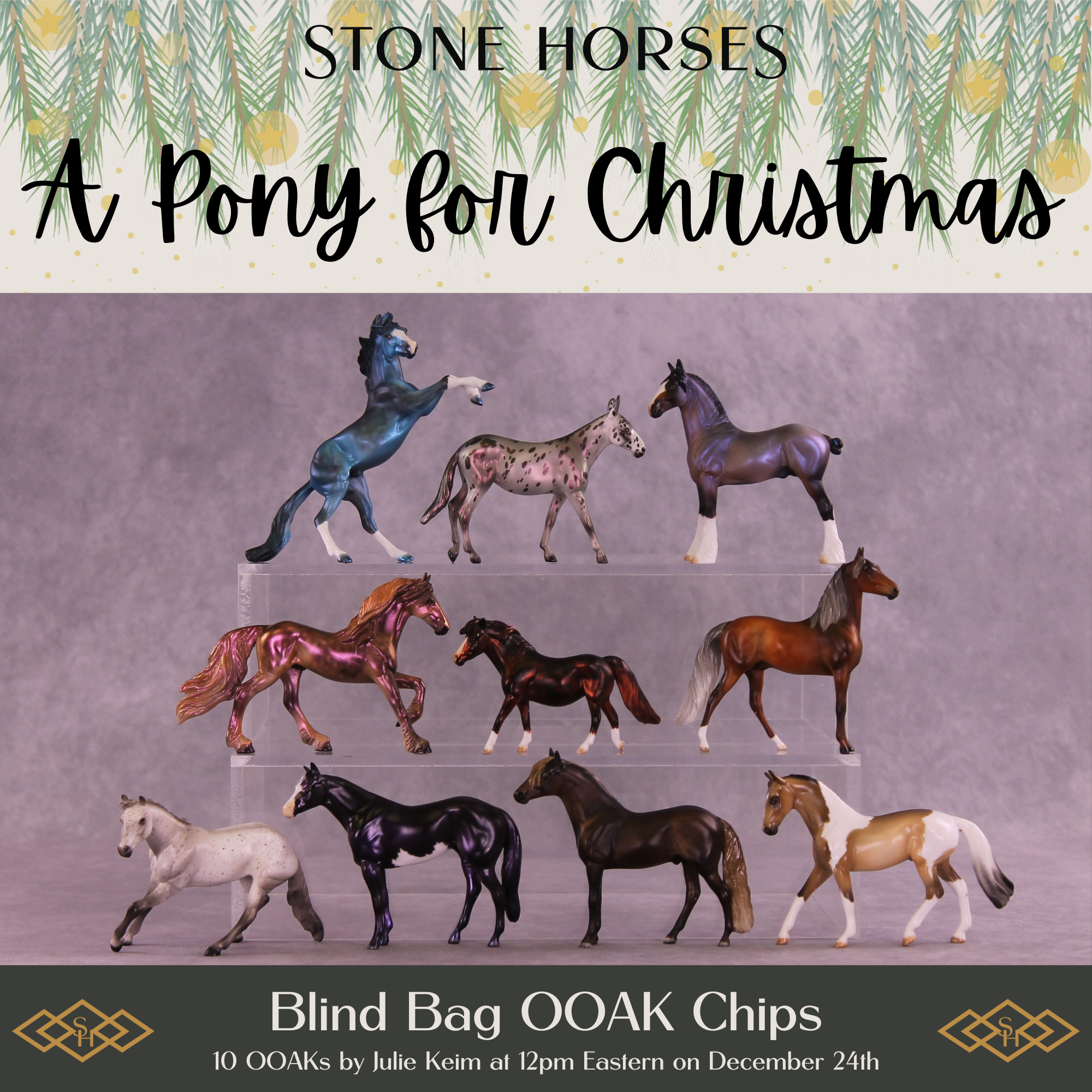 A Pony for Christmas! OOAK Variety Chip Blind Bag by Julie Keim SCD25