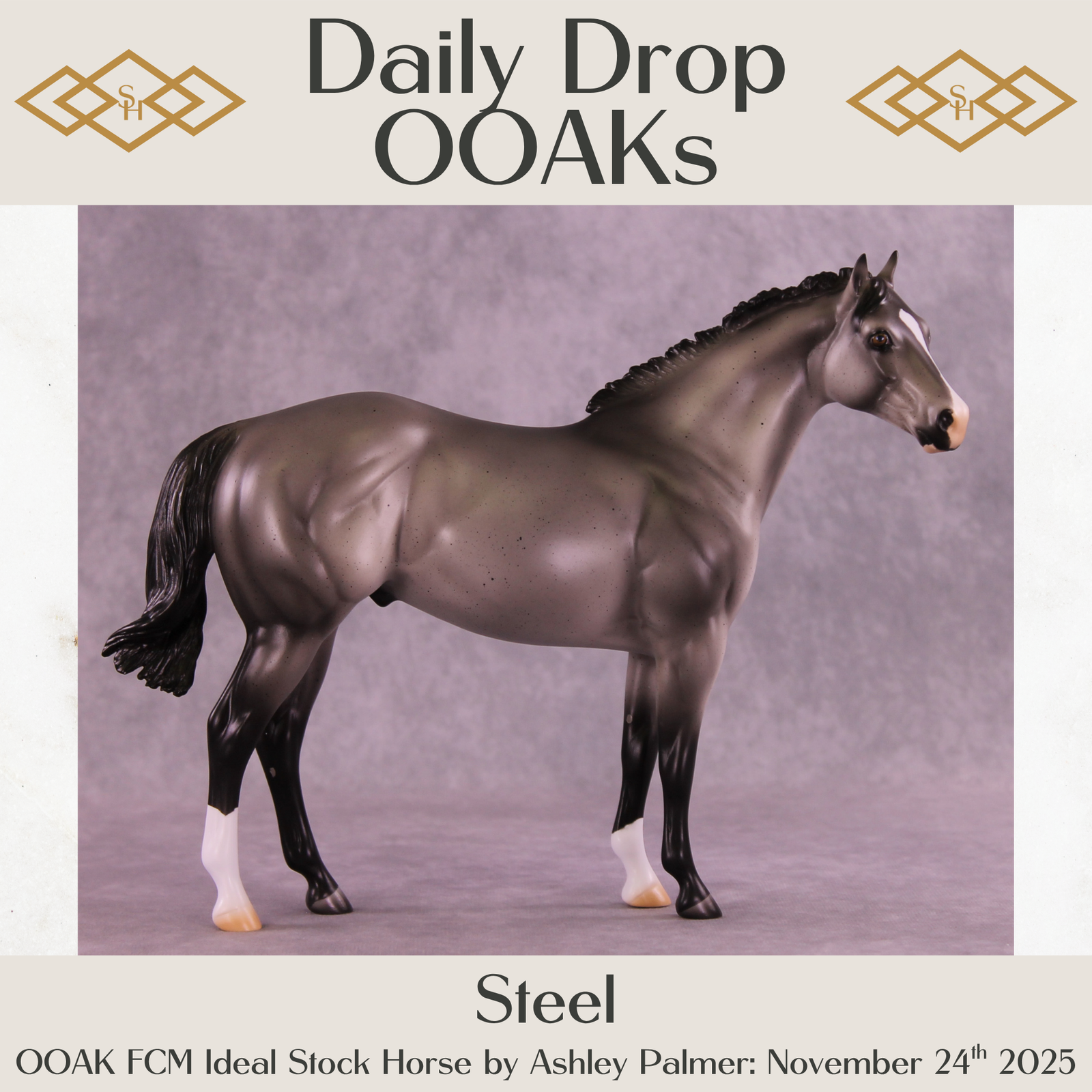 Steel OOAK FCM Ideal Stock Horse by Ashley Palmer DDOOAKs25
