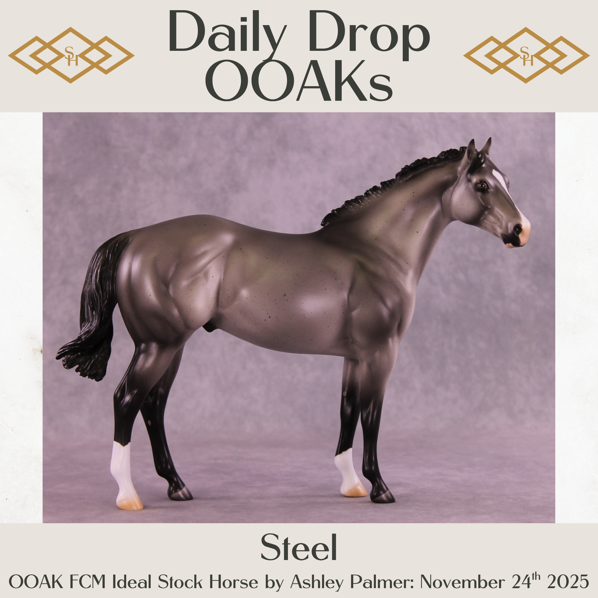 Steel OOAK FCM Ideal Stock Horse by Ashley Palmer DDOOAKs25