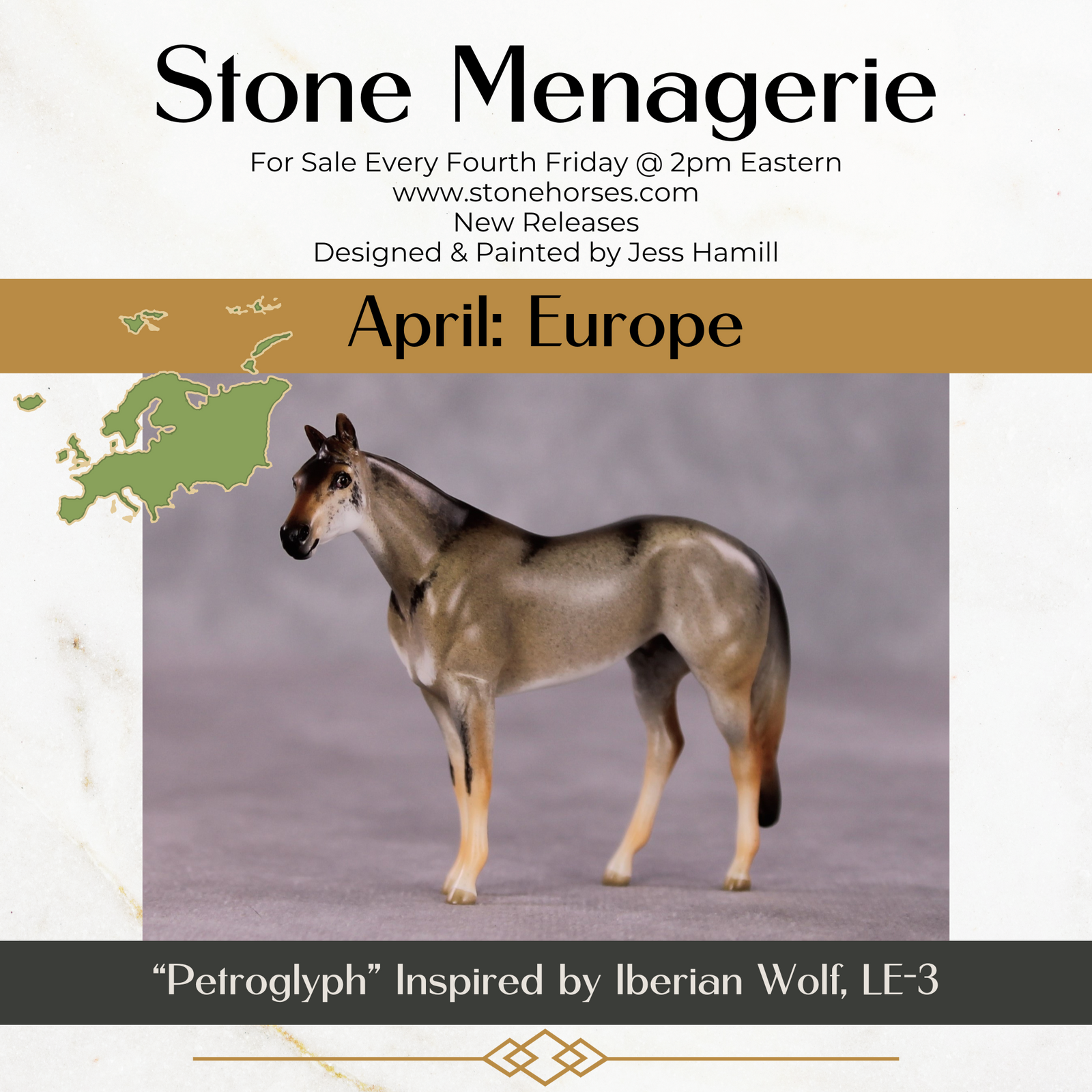 "Petroglyph" LE-3 Stock Chip by Jess Hamill - Menagerie Series