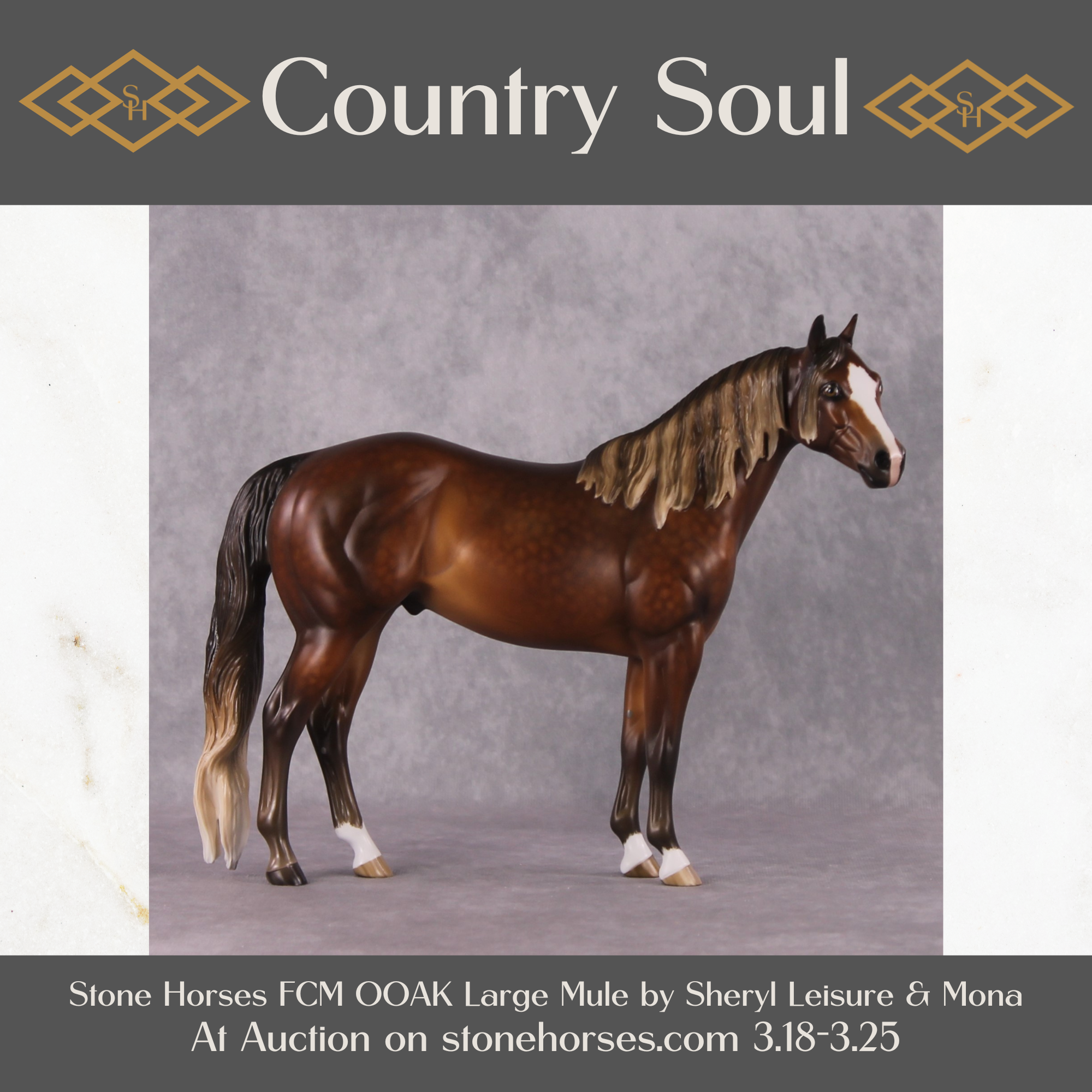 "Country Soul" OOAK FCM Ideal Stock Horse By Sheryl Leisure Best Offer 3.25.2025