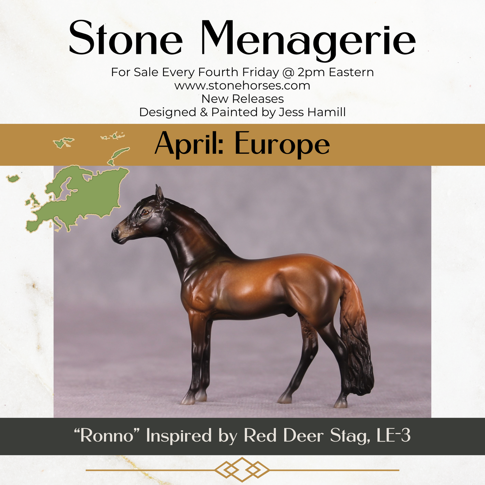 "Ronno" LE-3 Andalusian Chip by Jess Hamill - Menagerie Series