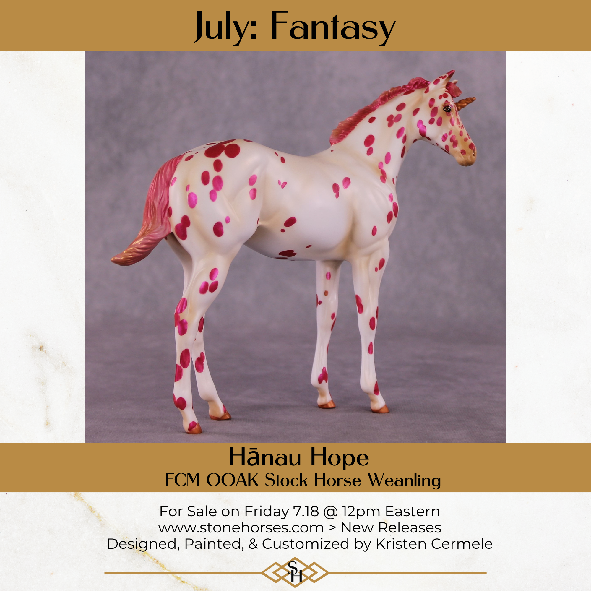 Hānau Hope OOAK FCM Stock Horse Weanling By Kristen Cermele July GemStones Series