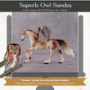 &quot;Scream&quot; Secret Surprise Chip Drop: Superb Owl Sunday OOAK Deco Custom Winged Friesian Chip By Ellen Robbins