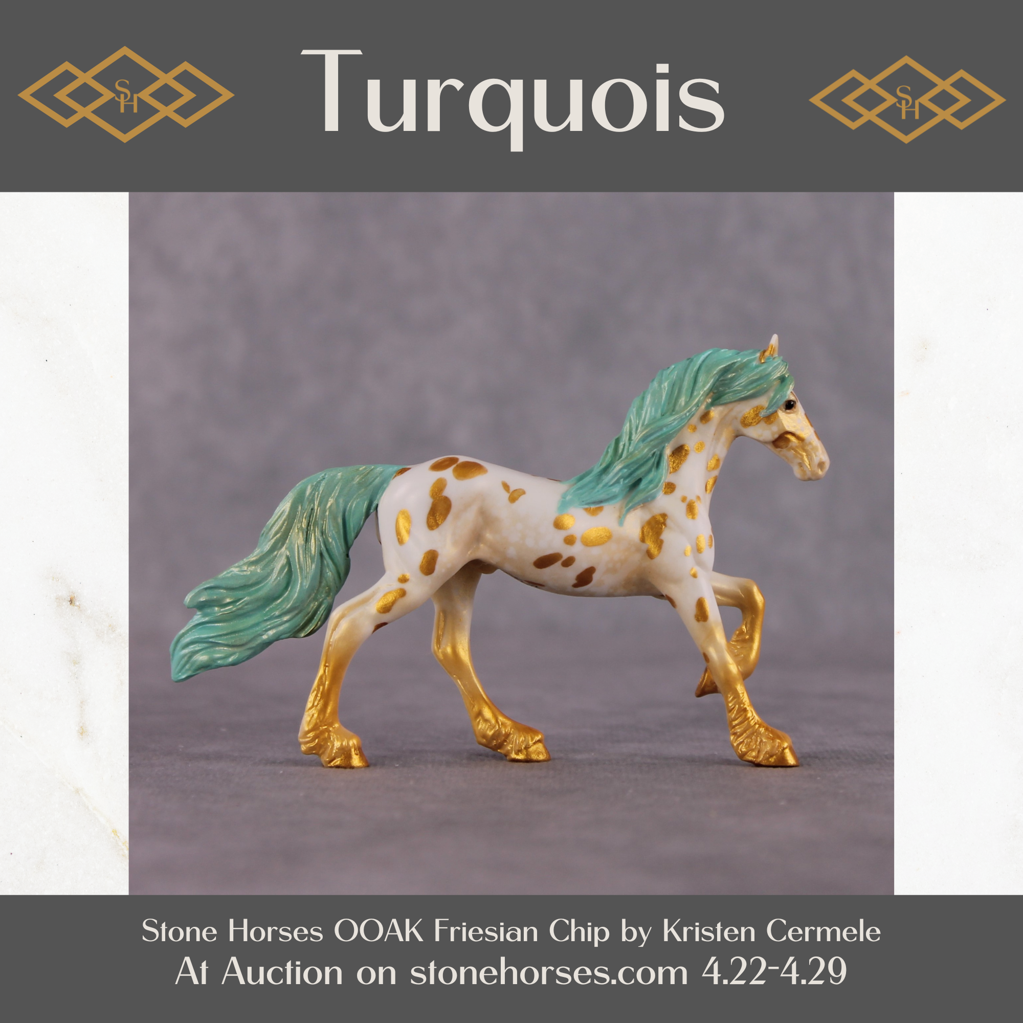"Turquois" Friesian Chip By Kristen Cermele