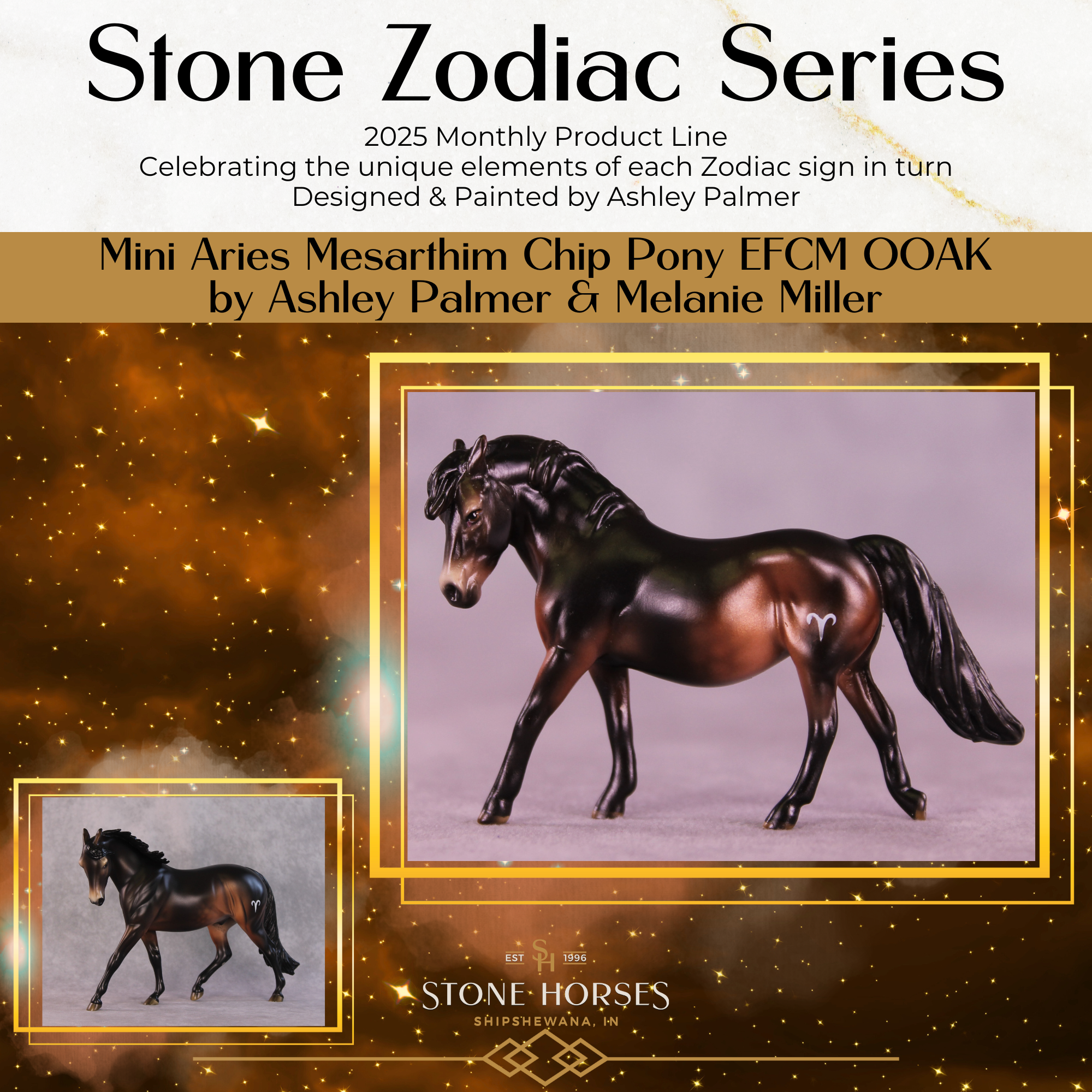 Mini Mesarthim OOAK EFCM Chip Pony by Ashley Palmer &amp; Melanie Miller SCD26