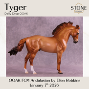 Tyger OOAK FCM Andalusian by Ellen Robbins DDOOAKs26