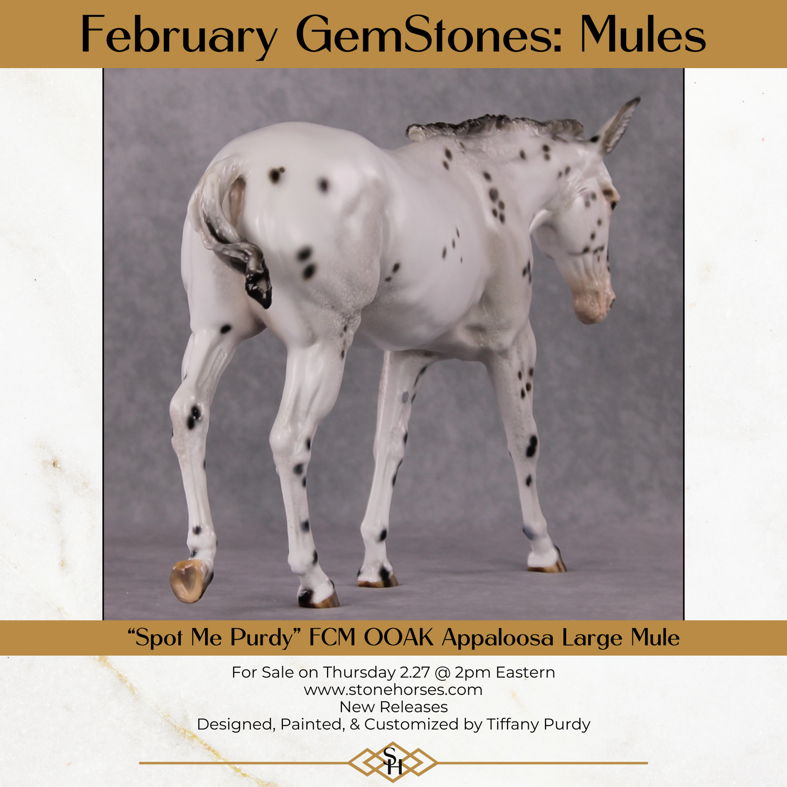 "Spot Me Purdy" OOAK Custom Appaloosa Mule By Tiffany Purdy - GemStone Series