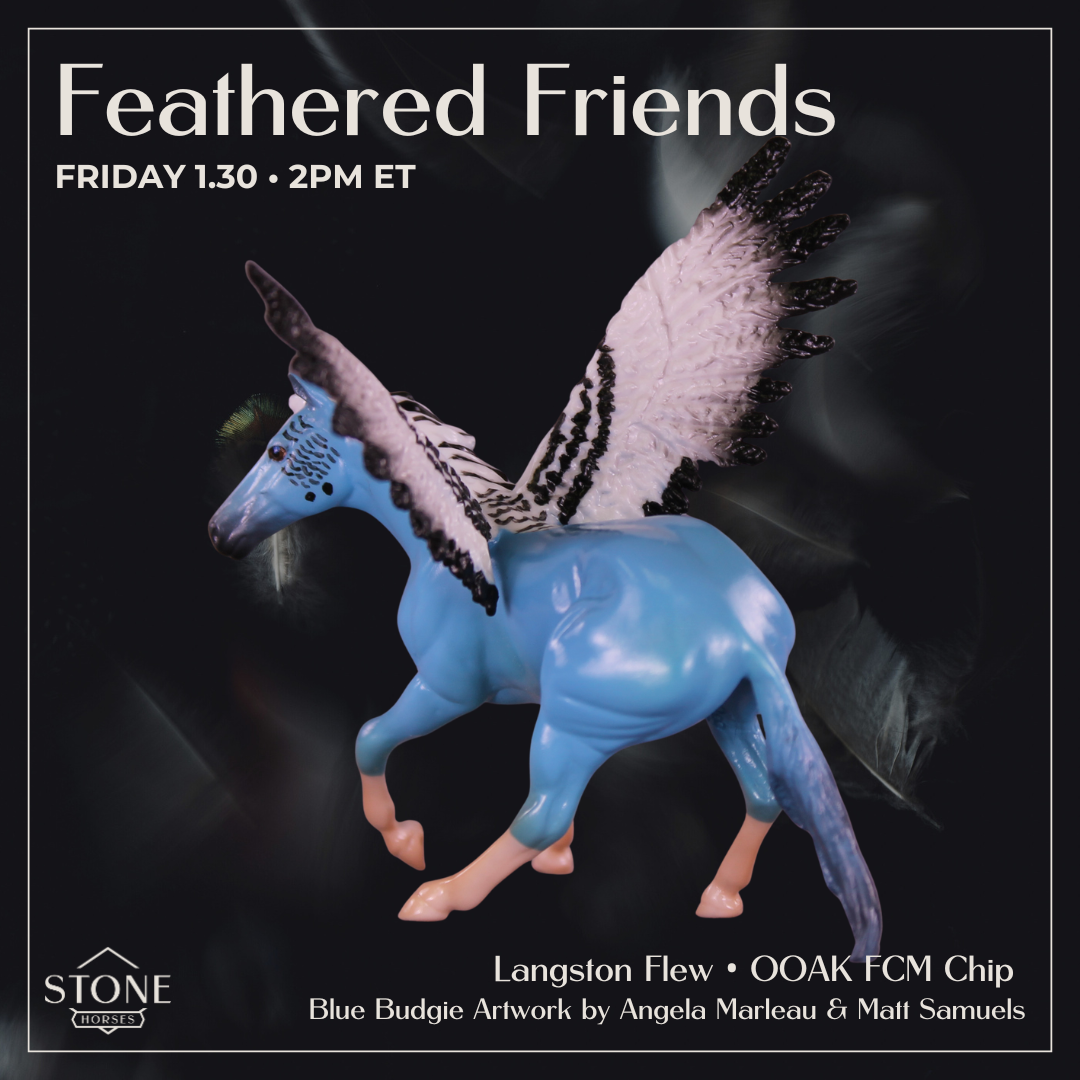 Langston Flew FCM OOAK Chip Cutting Horse by Angela Marleau and Matt Samuels FTF26