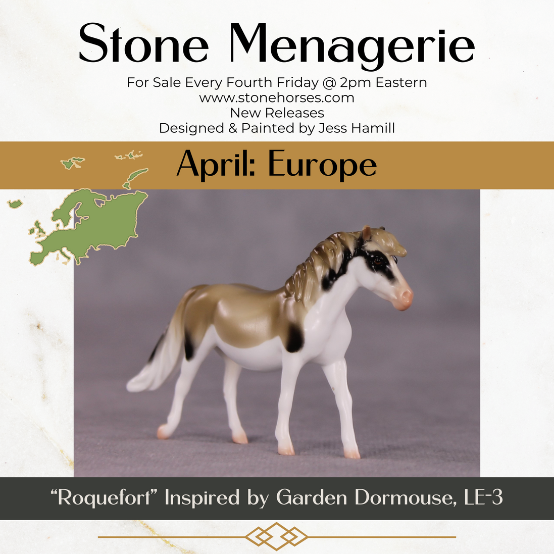 "Roquefort" LE-3 Pony Chip by Jess Hamill - Menagerie Series
