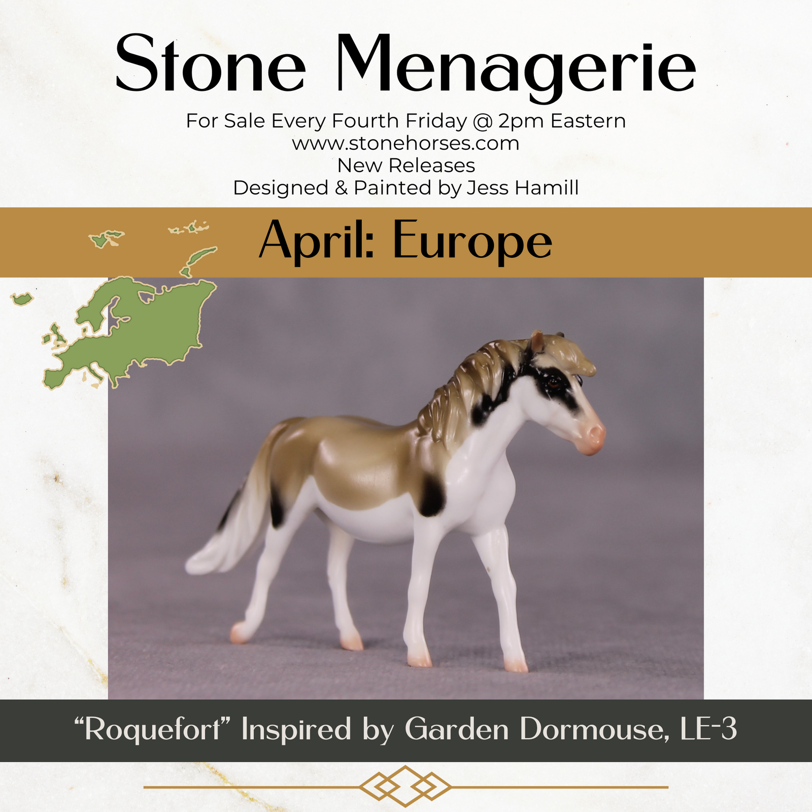 "Roquefort" LE-3 Pony Chip by Jess Hamill - Menagerie Series