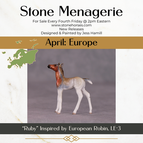 "Ruby" LE-3 Foal Chip by Jess Hamill - Menagerie Series