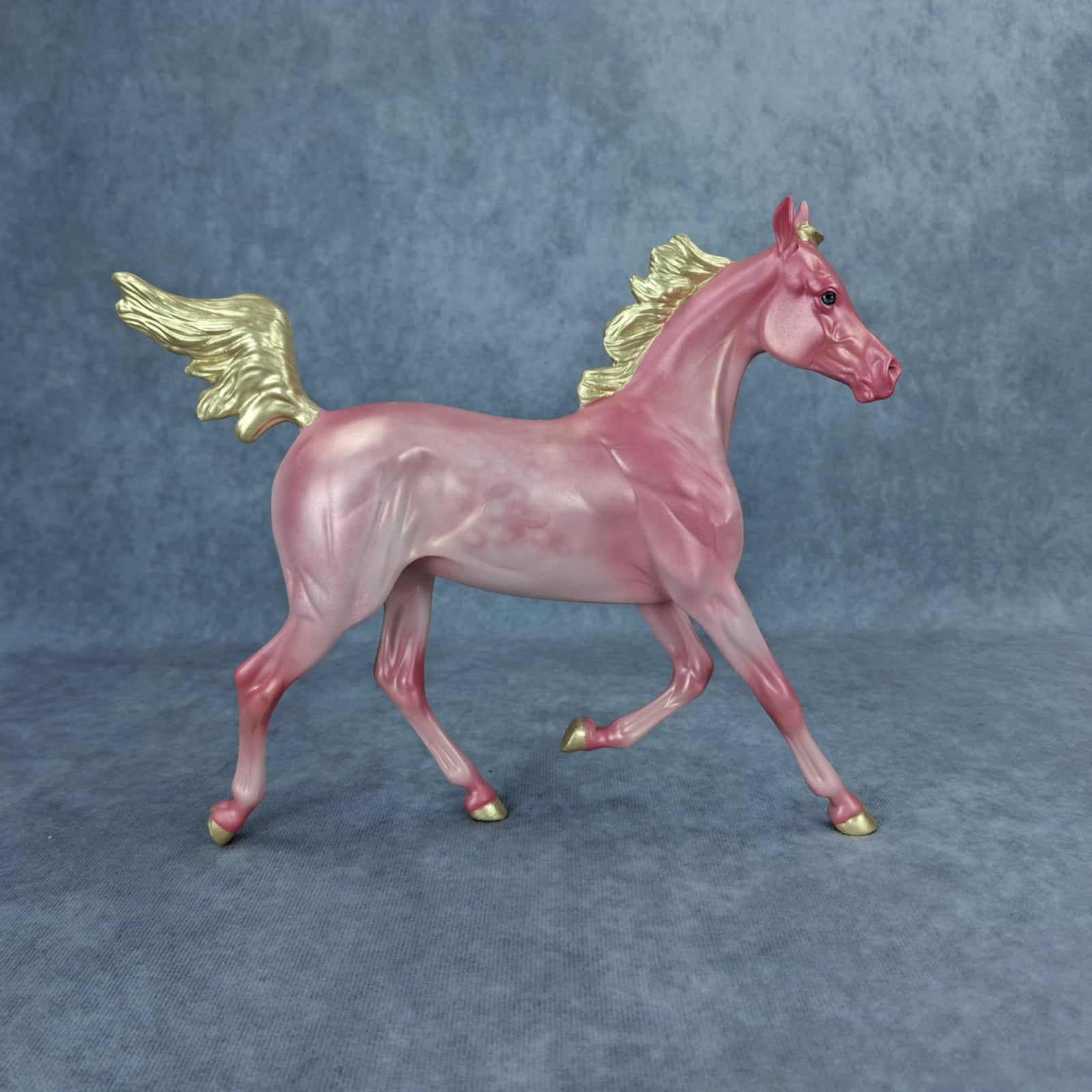 Doll Hairs - OOAK Pink and Gold Yearling By Erin Corbett - Prize Model for Age 10 and Under Coloring Contest 1st Place