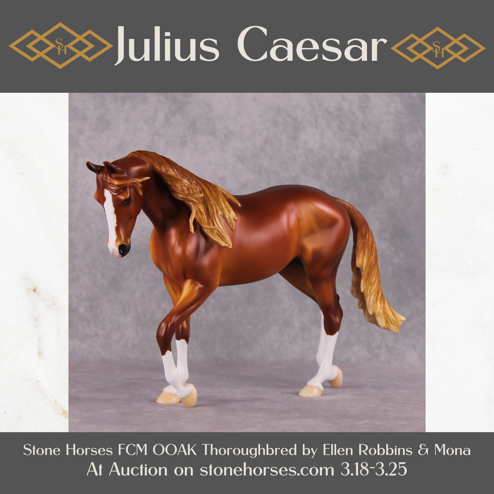 "Julius Caesar" OOAK FCM Thoroughbred By Ellen Robbins Best Offer