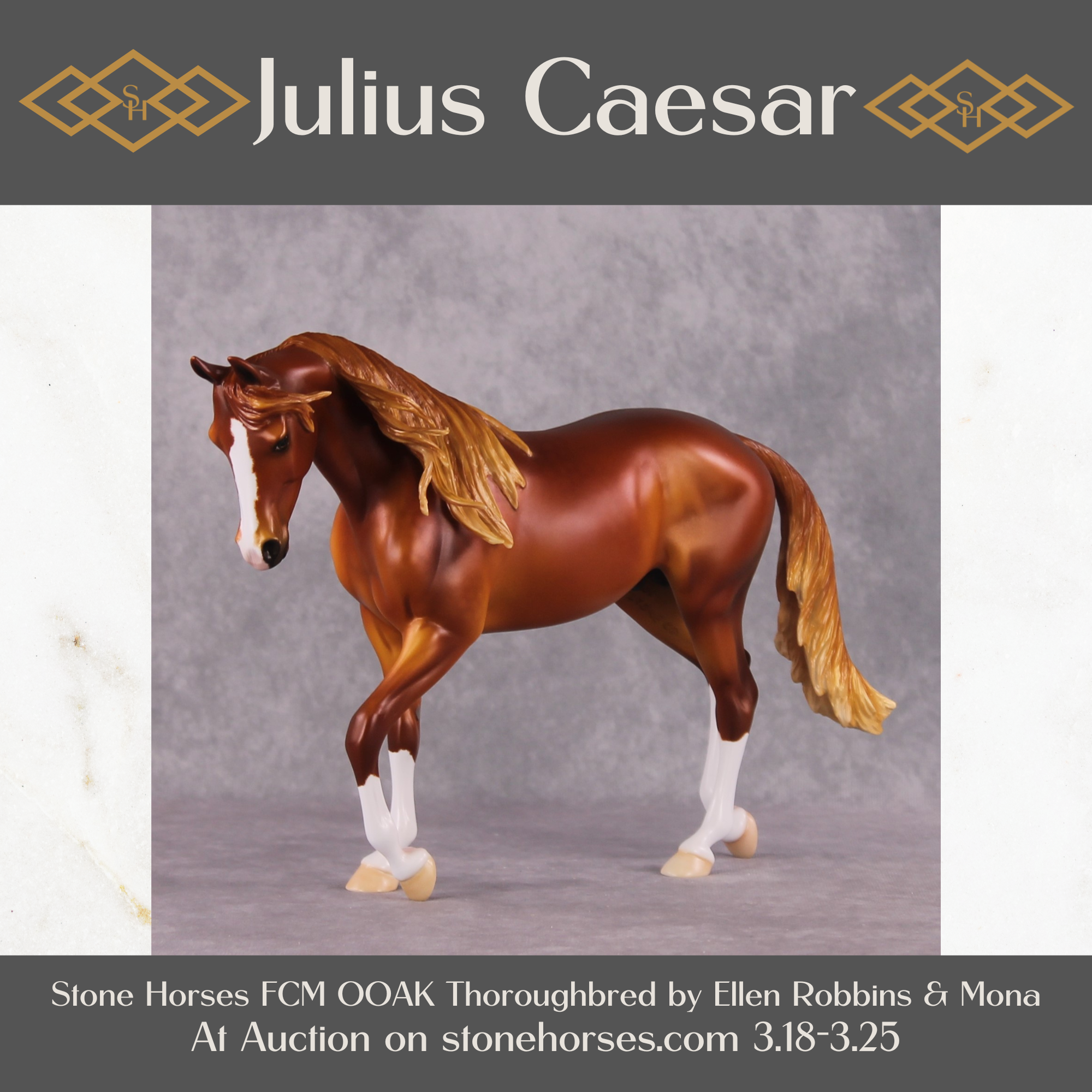 "Julius Caesar" OOAK FCM Thoroughbred By Ellen Robbins Best Offer 3.25.2025