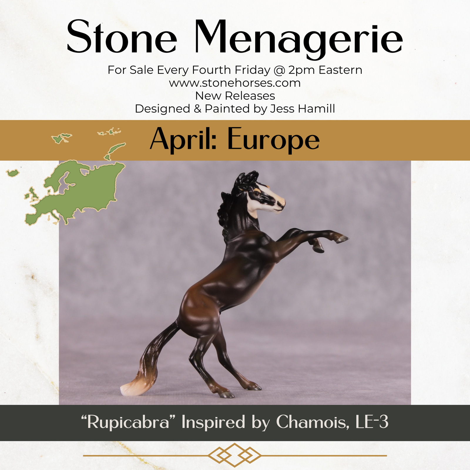 "Rupicapra" LE-3 Rearing Chip by Jess Hamill - Menagerie Series