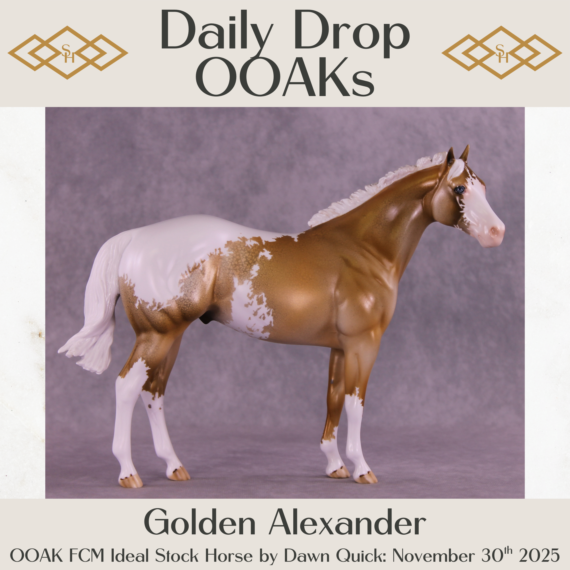 Golden Alexander OOAK FCM Ideal Stock Horse by Dawn Quick DDOOAKs25
