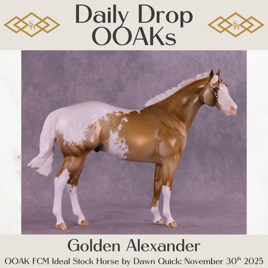 Golden Alexander OOAK FCM Ideal Stock Horse by Dawn Quick DDOOAKs25