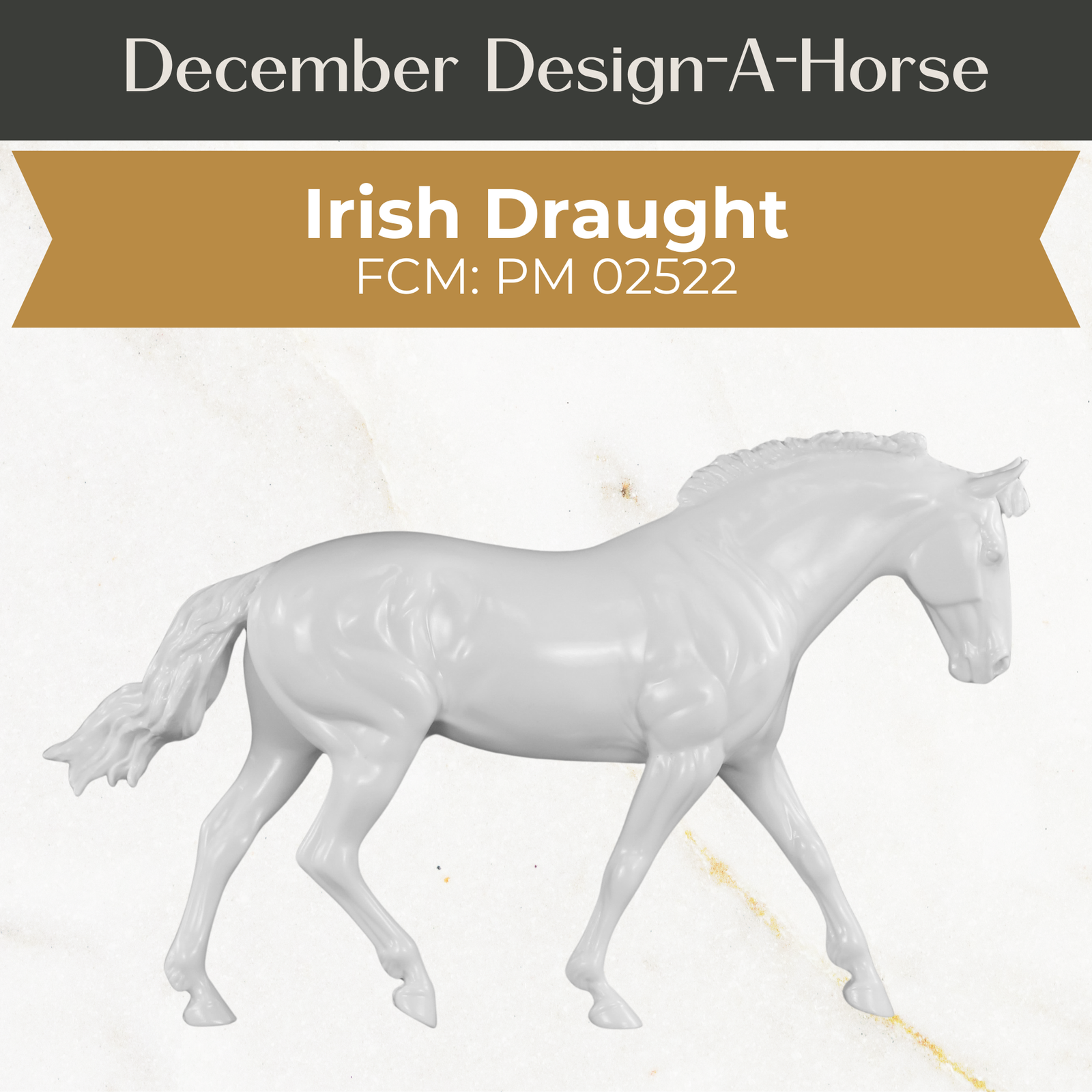 Design-A-Horse Stone Irish Draught Stallion PM02522 - December release 2025