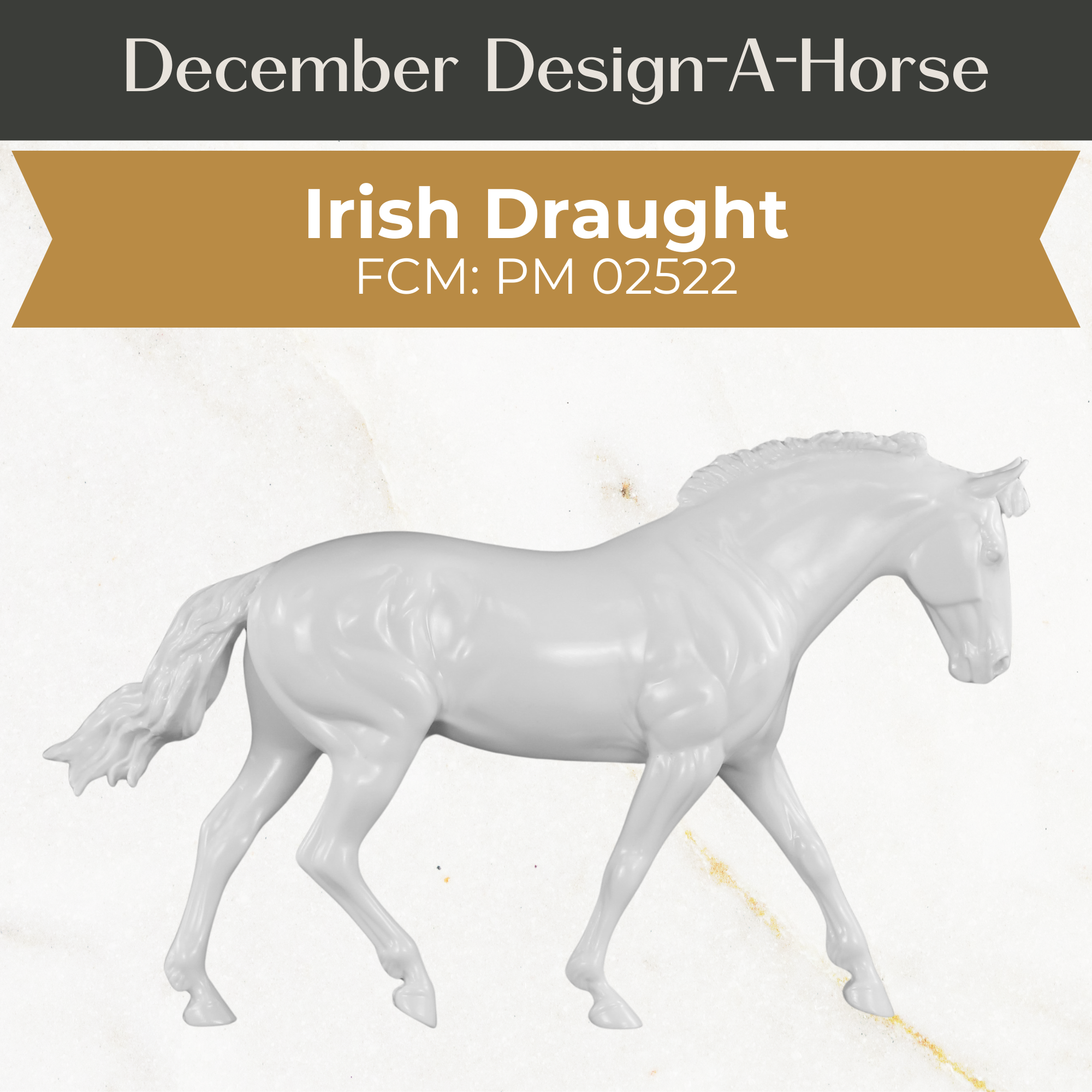 Design-A-Horse Stone Irish Draught Stallion PM02522 - December release 2025