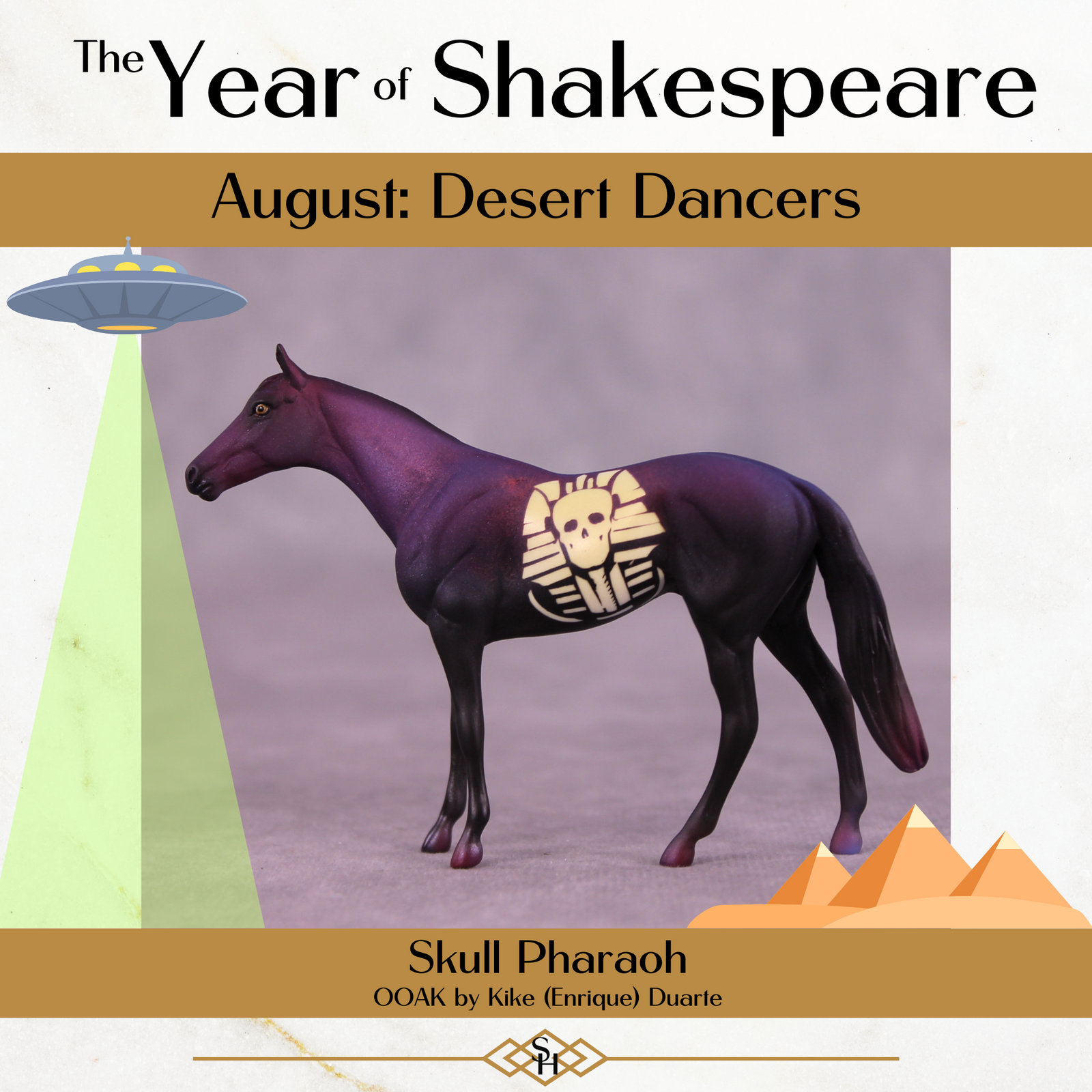 Skull Pharaoh OOAK Chip Thoroughbred by Kike (Enrique) Duarte CL25