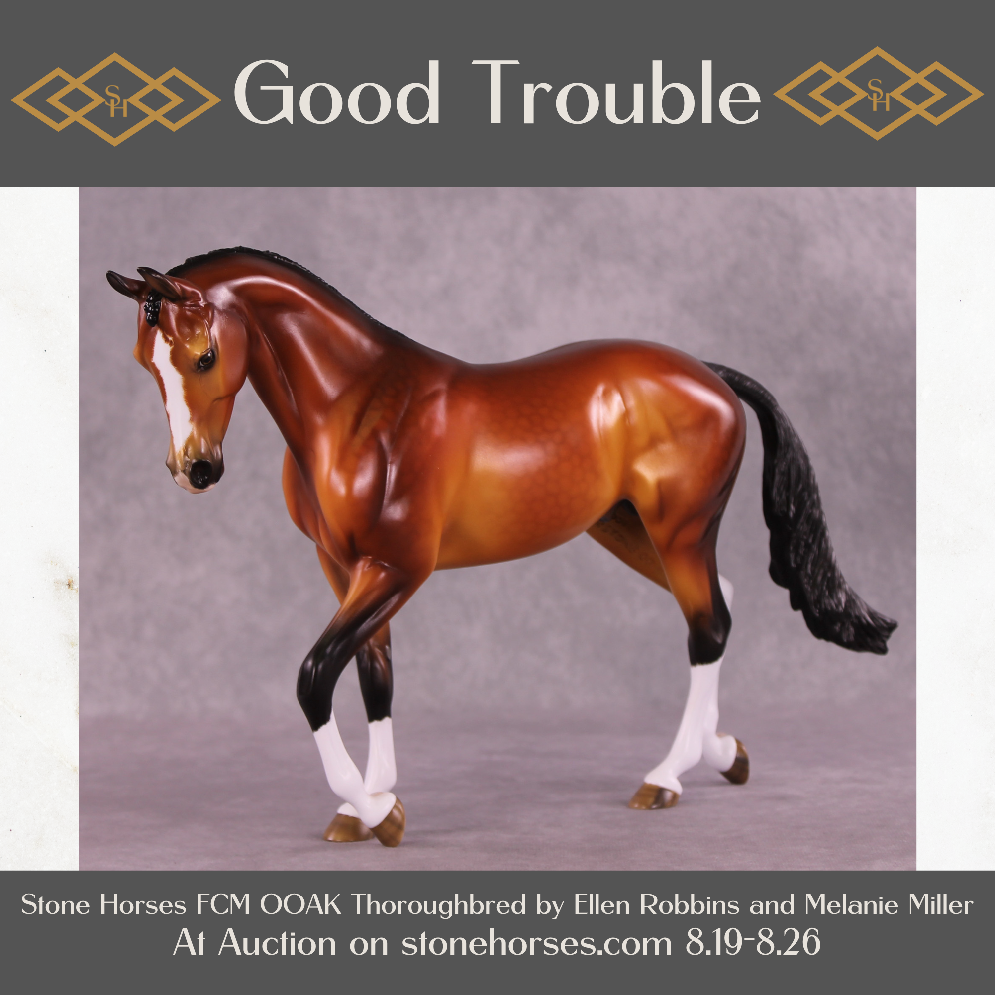 Good Trouble OOAK FCM Thoroughbred by Ellen Robbins Best Offer 08/26/25