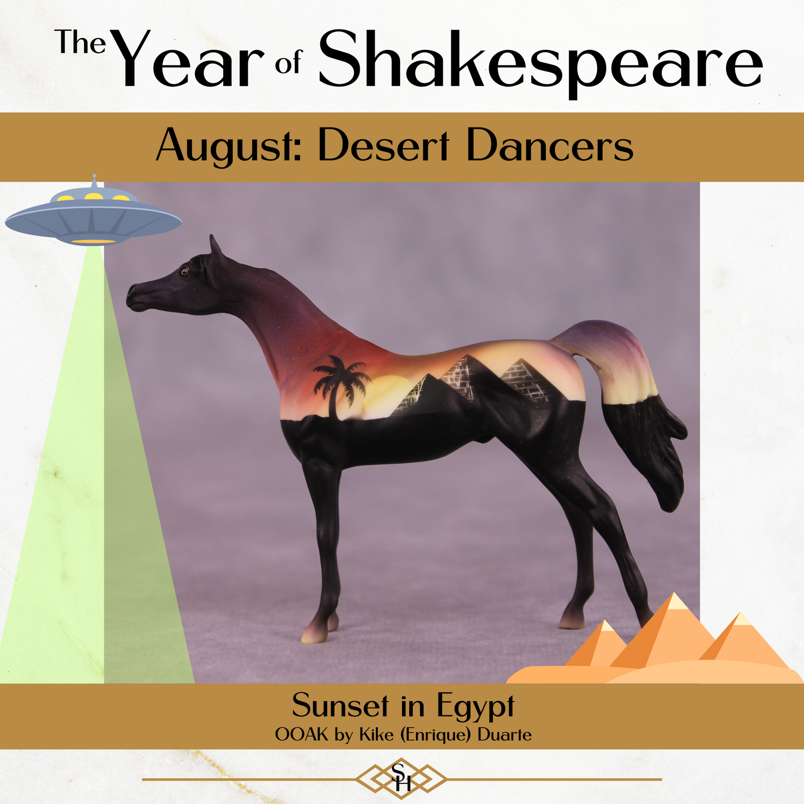 Sunset in Egypt OOAK Chip Arabian by Kike (Enrique) Duarte CL25