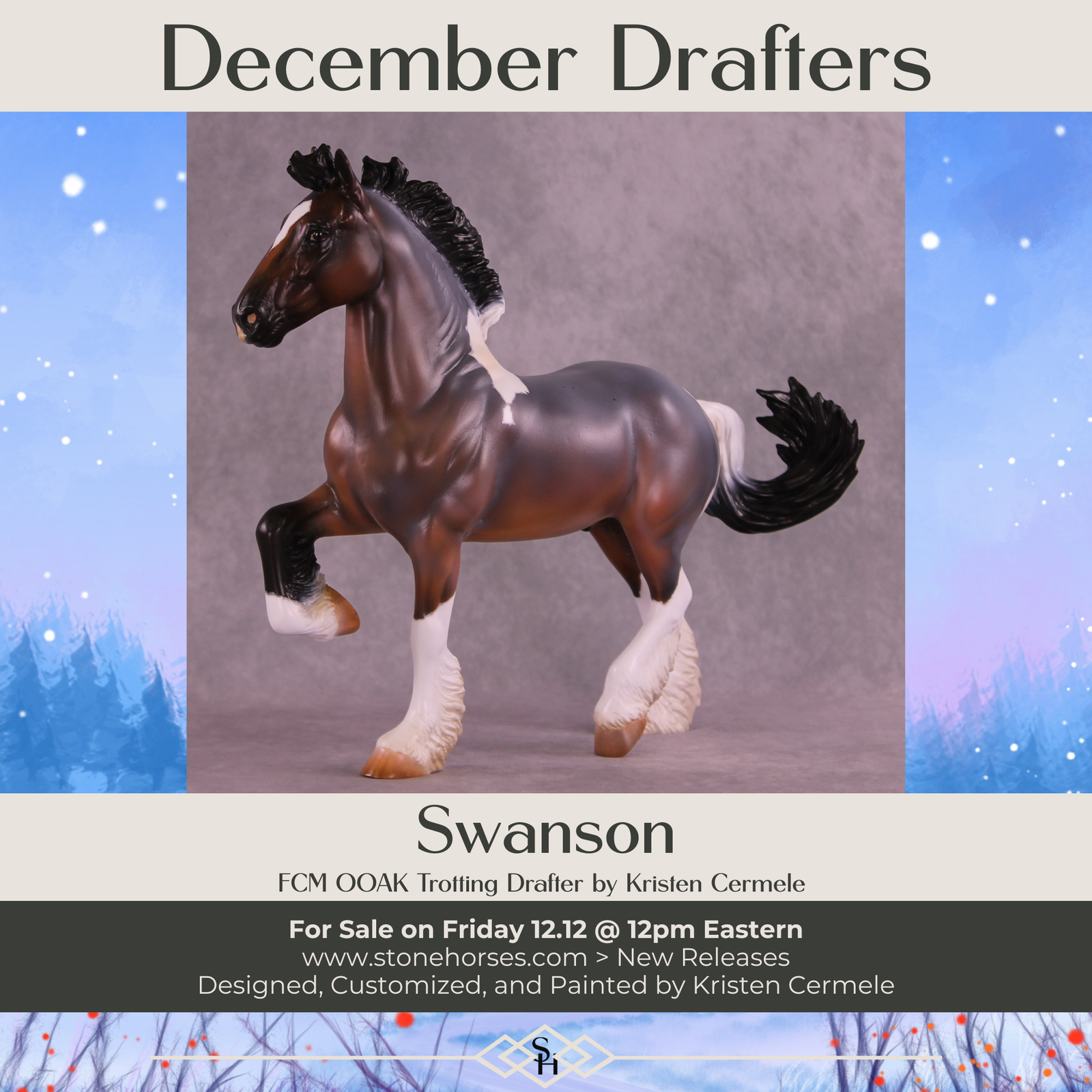 Swanson OOAK FCM Trotting Drafter by Kristen Cermele GS1225