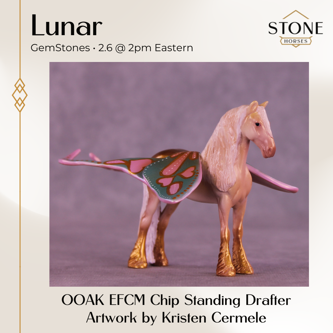 Lunar OOAK EFCM Chip Standing Drafter by Kristen Cermele GS26