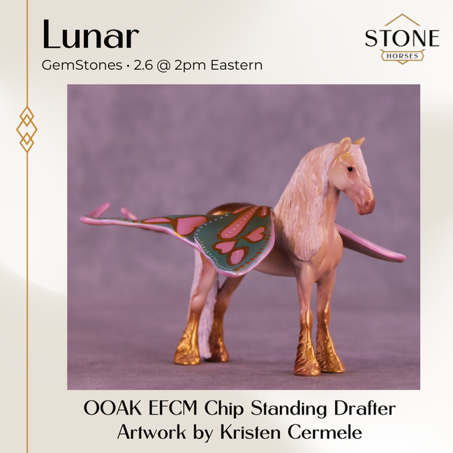 Lunar OOAK EFCM Chip Standing Drafter by Kristen Cermele GS26