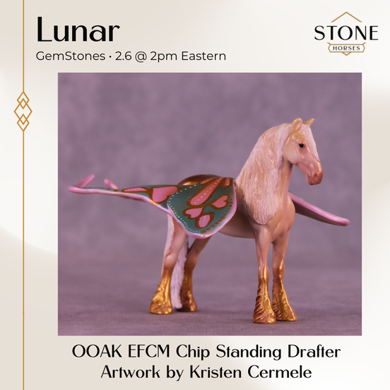 Lunar OOAK EFCM Chip Standing Drafter by Kristen Cermele GS26
