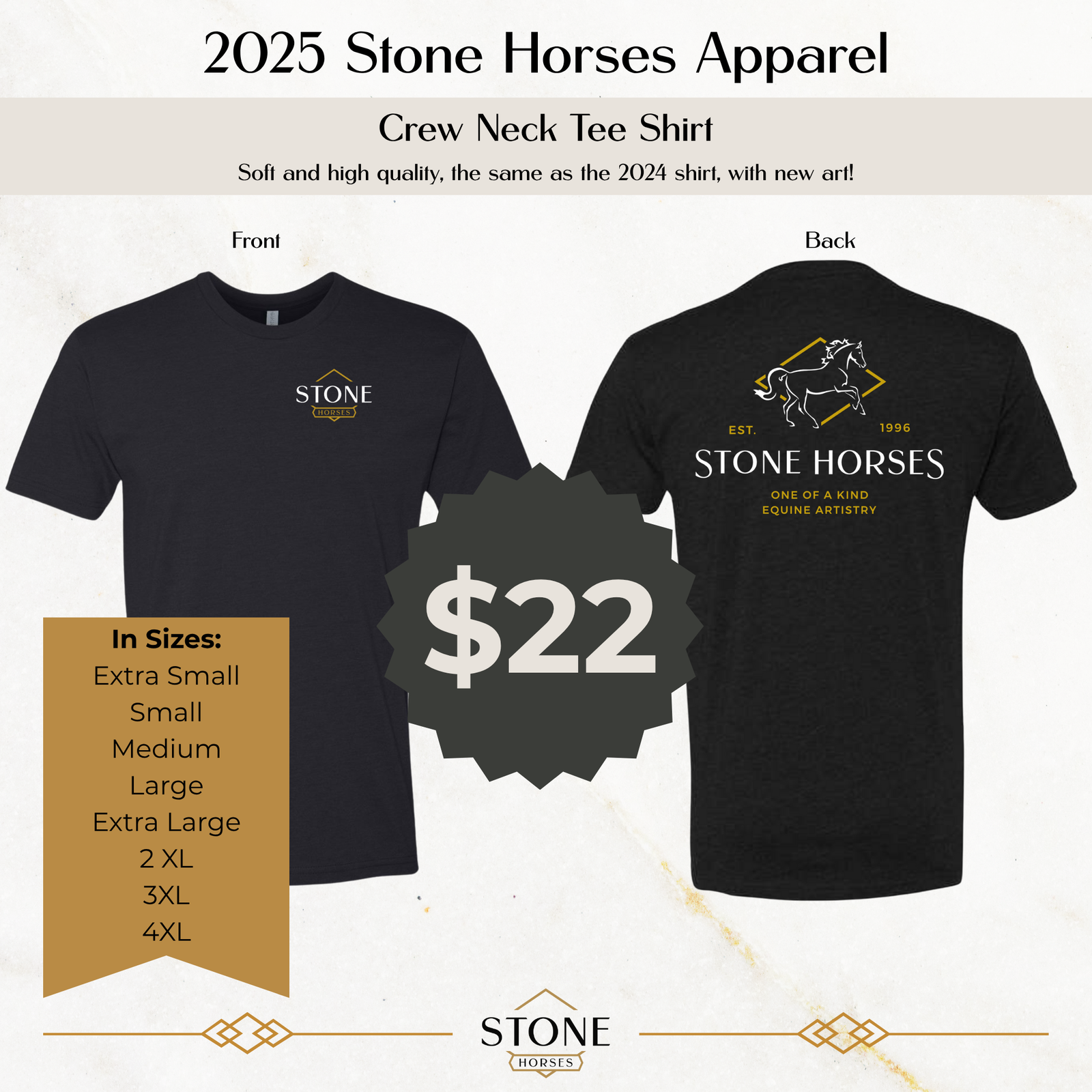 Stone Horses 2025 Crew Neck T Shirt