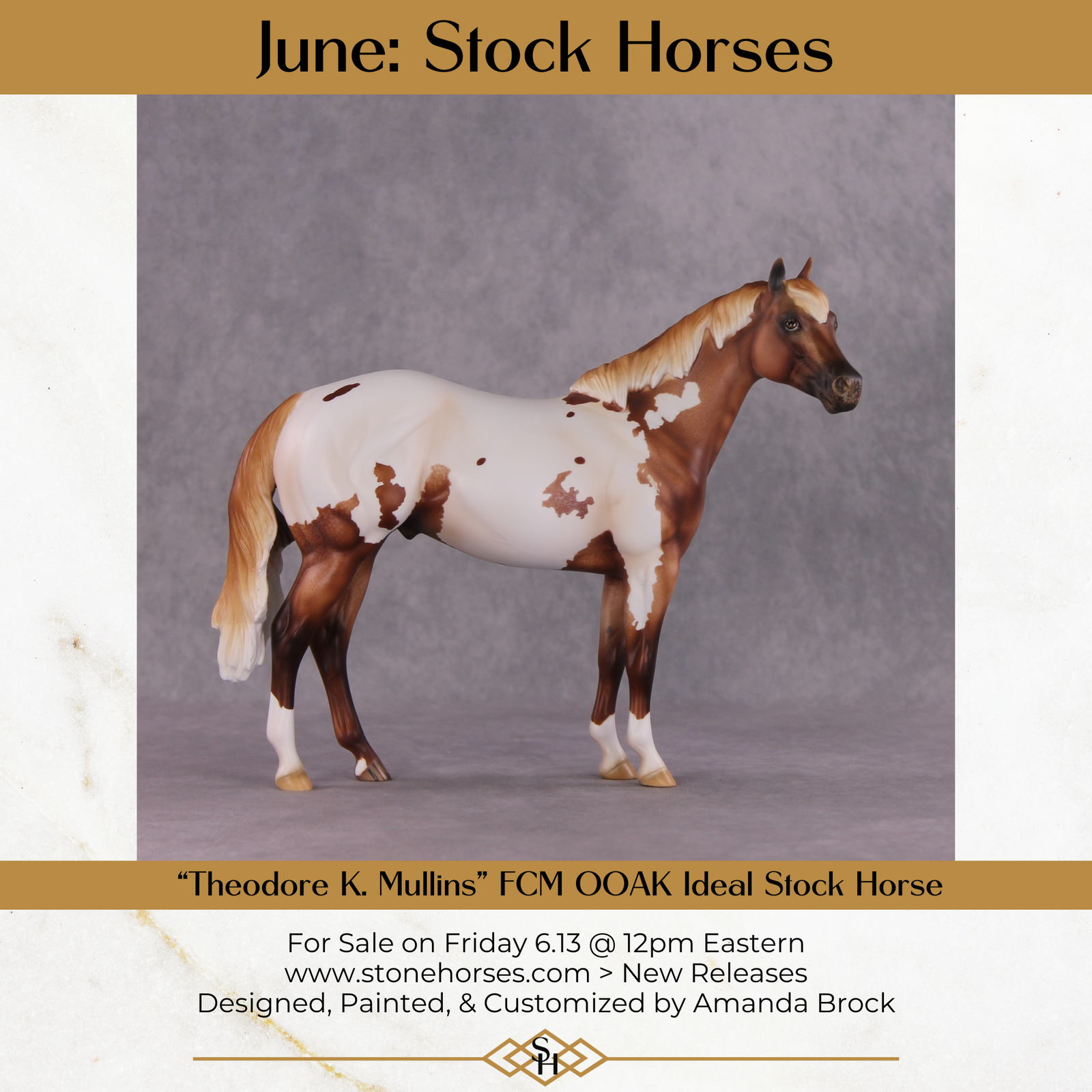 "Theodore K. Mullins" OOAK FCM ISH By Amanda Brock - June GemStones Series