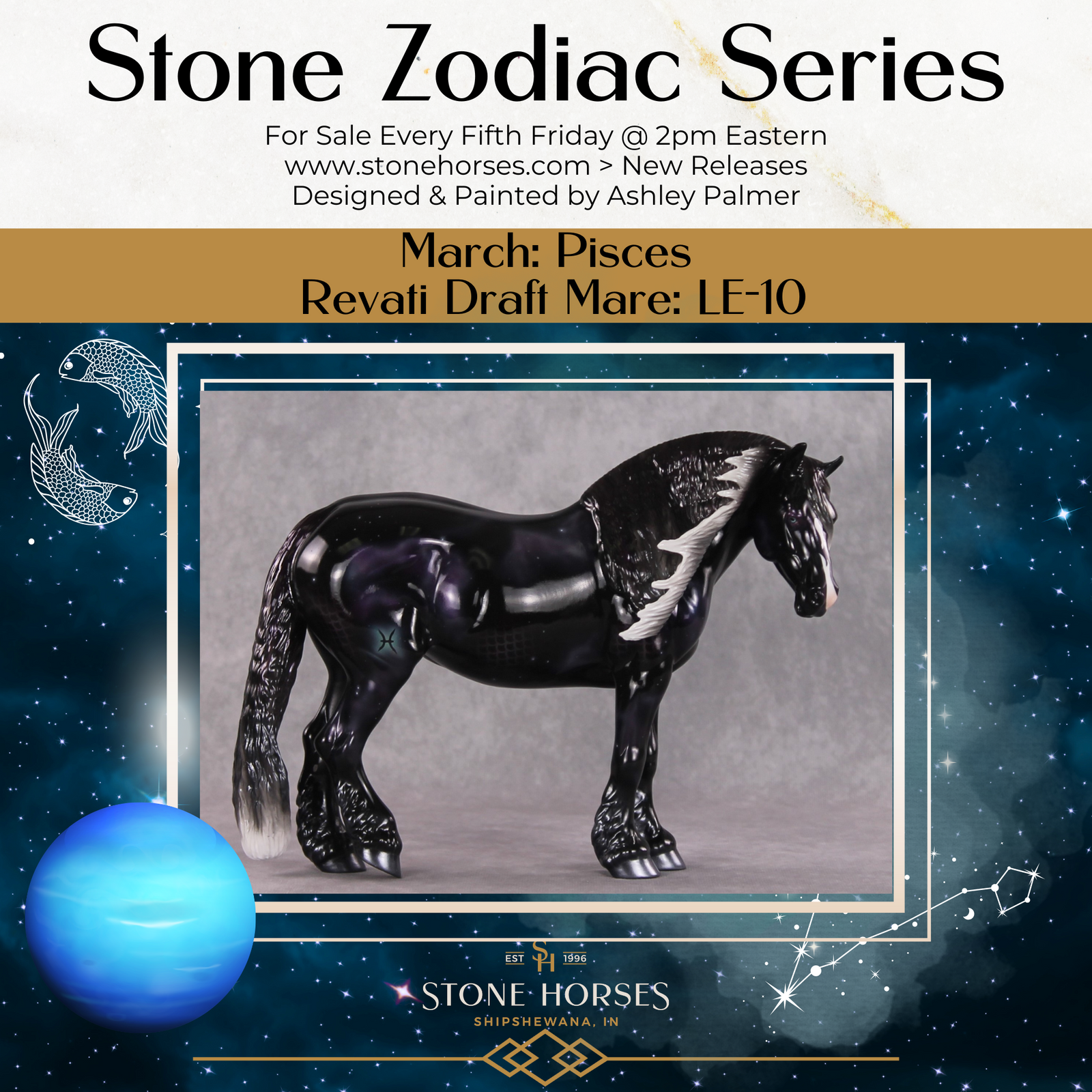 "Revati" LE-10 Heavy Draft By Ashley Palmer Zodiac Series: Pisces ZS25