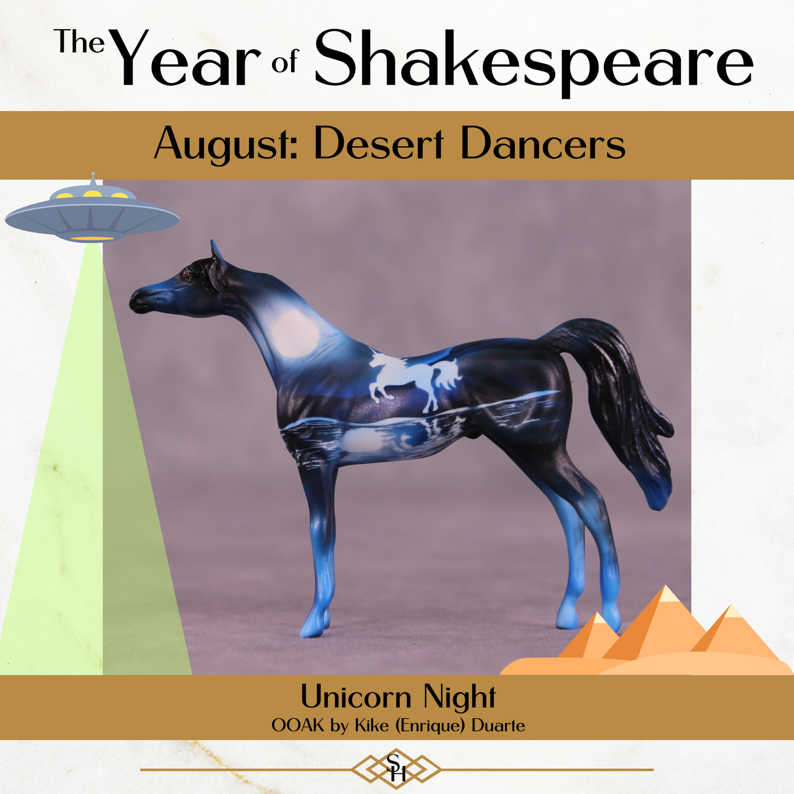 Unicorn Night OOAK Chip Arabian by Kike (Enrique) Duarte CL25