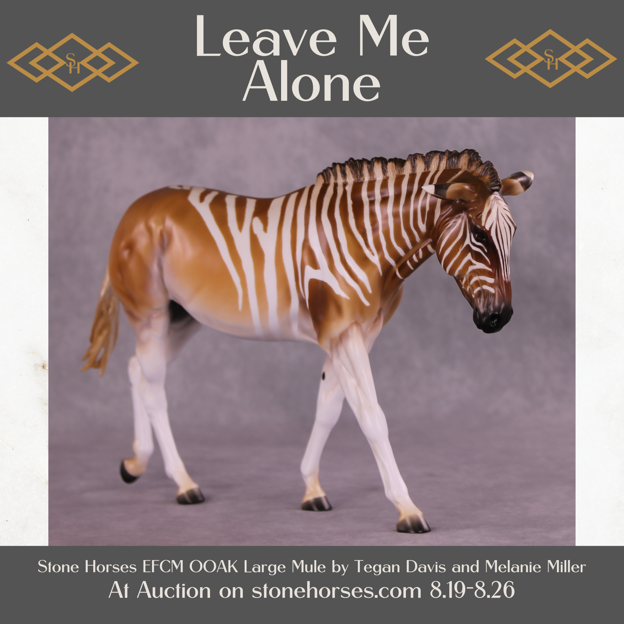 Leave Me Alone OOAK FCM Large Mule by Tegan Davis SS825