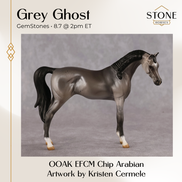 Grey Ghost OOAK EFCM Chip Arabian by Kristen Cermele GS26