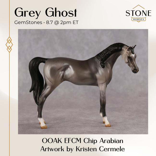 Grey Ghost OOAK EFCM Chip Arabian by Kristen Cermele GS26
