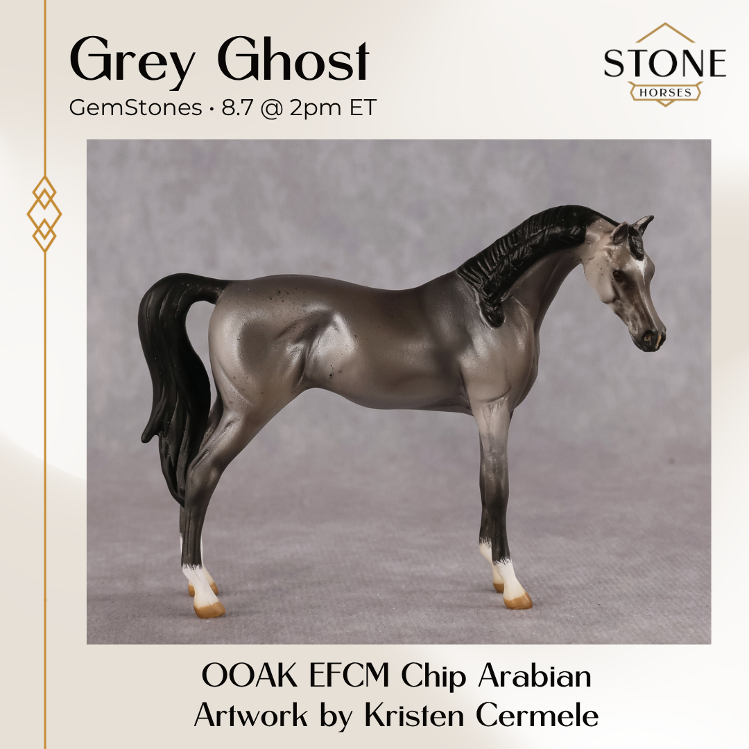 Grey Ghost OOAK EFCM Chip Arabian by Kristen Cermele GS26