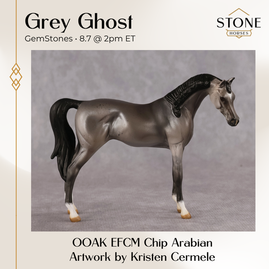 Grey Ghost OOAK EFCM Chip Arabian by Kristen Cermele GS26