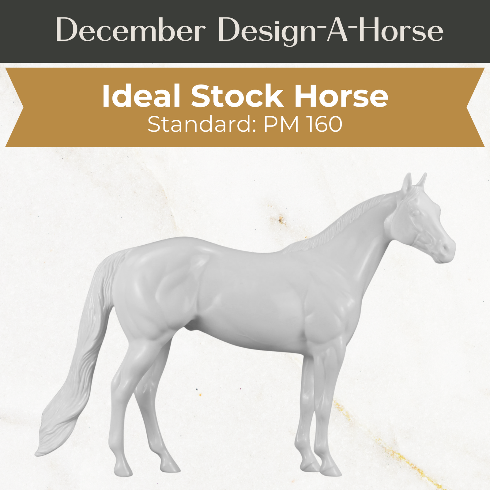 Design-A-Horse Stone Ideal Stock Horse Stallion PM160 - December release 2025