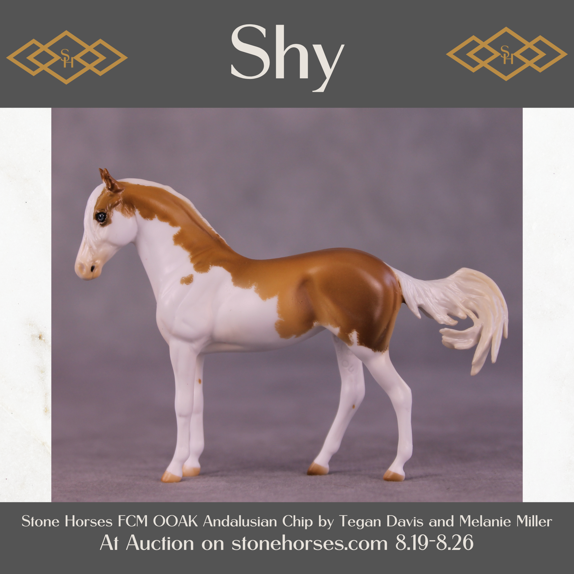 Shy OOAK FCM Chip Andalusian by Tegan Davis SS825